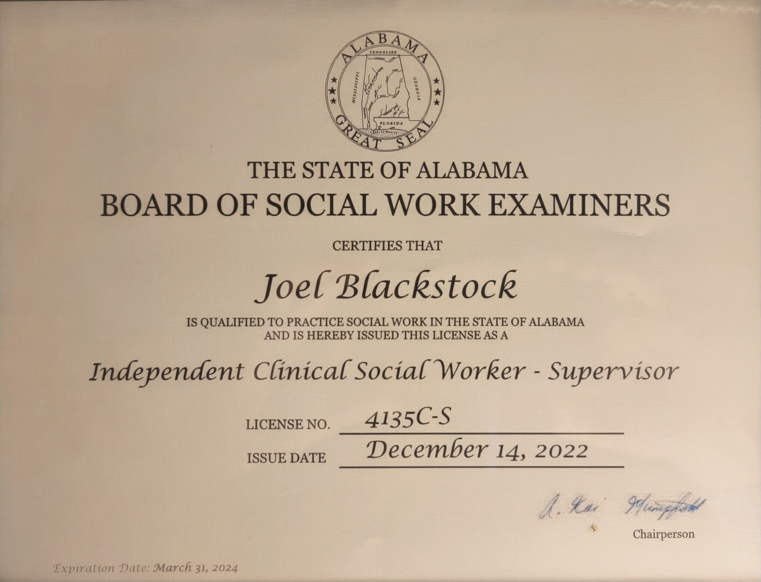 Social Work Supervisor License