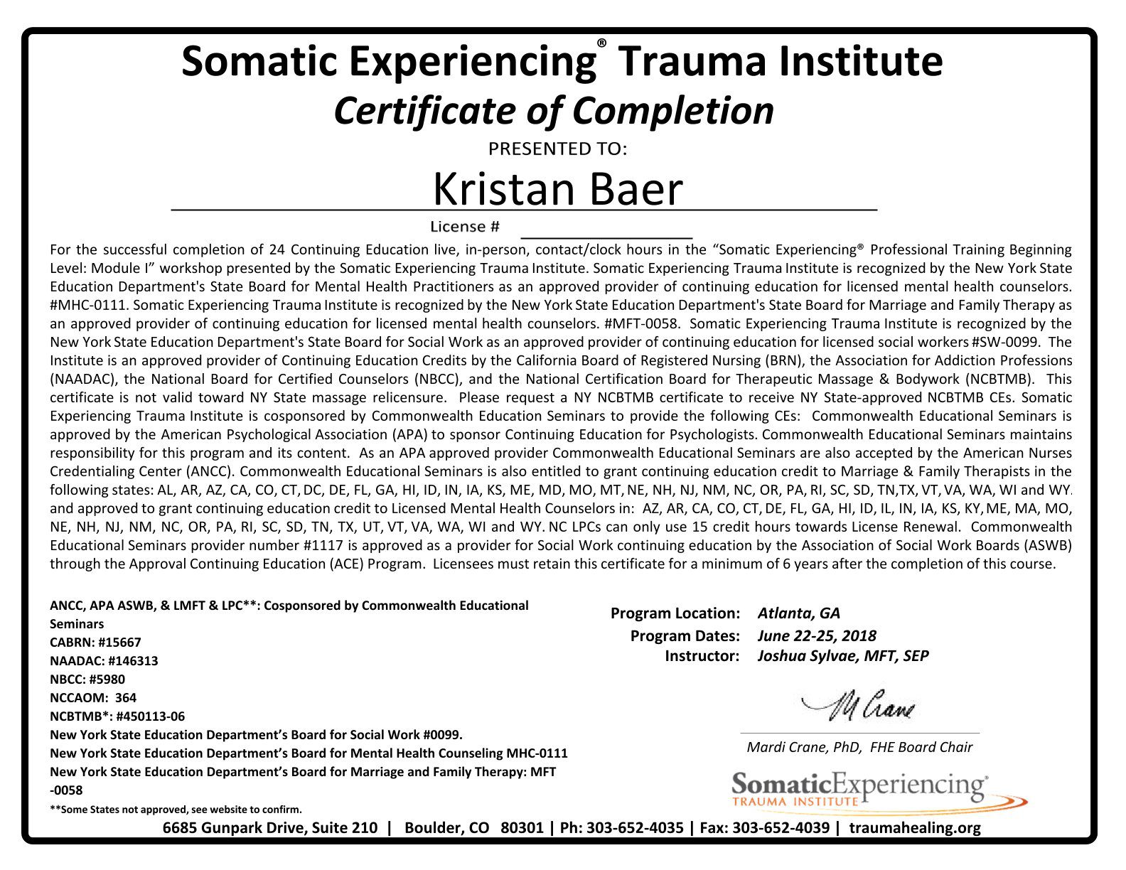 Somatic Experiencing in Hoover Alabama for Complex Trauma