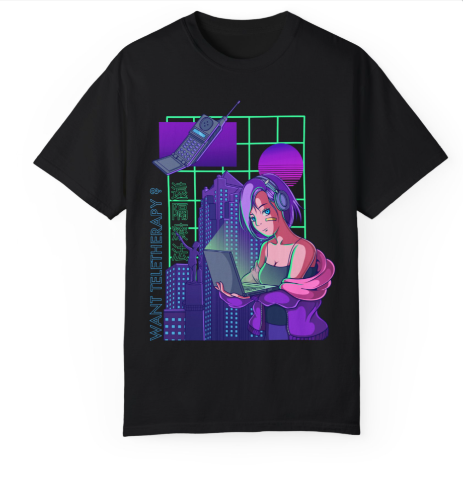 Retro Vaporwave Teletherapy T-Shirt